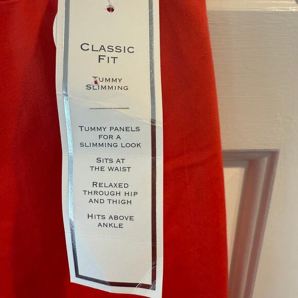 Charter Club Pant Shop Hot Orange Classic Fit Crop SZ 12 NWT - Picture 7 of 10